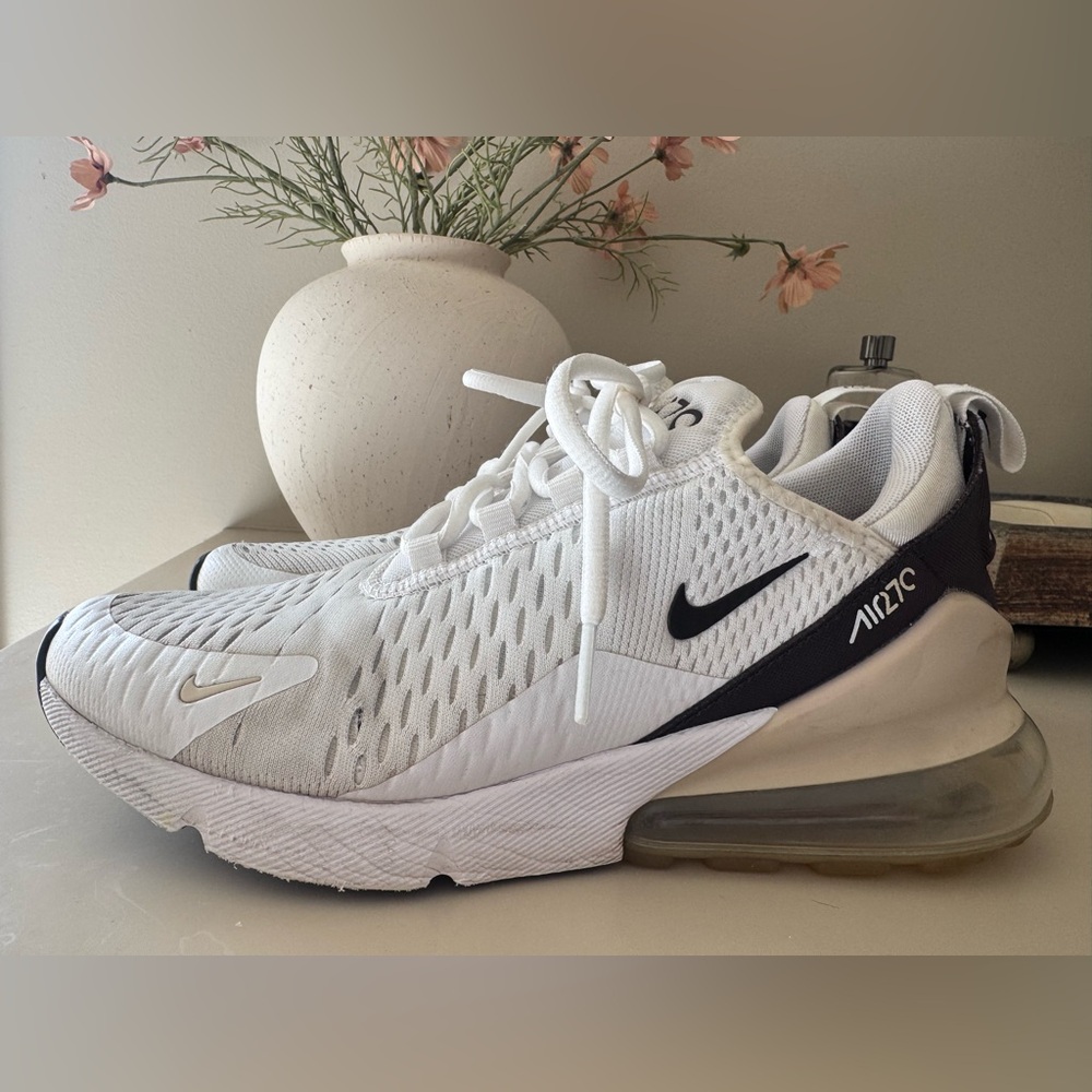Nike Air Max 270s White/Tan/Black Sneakers